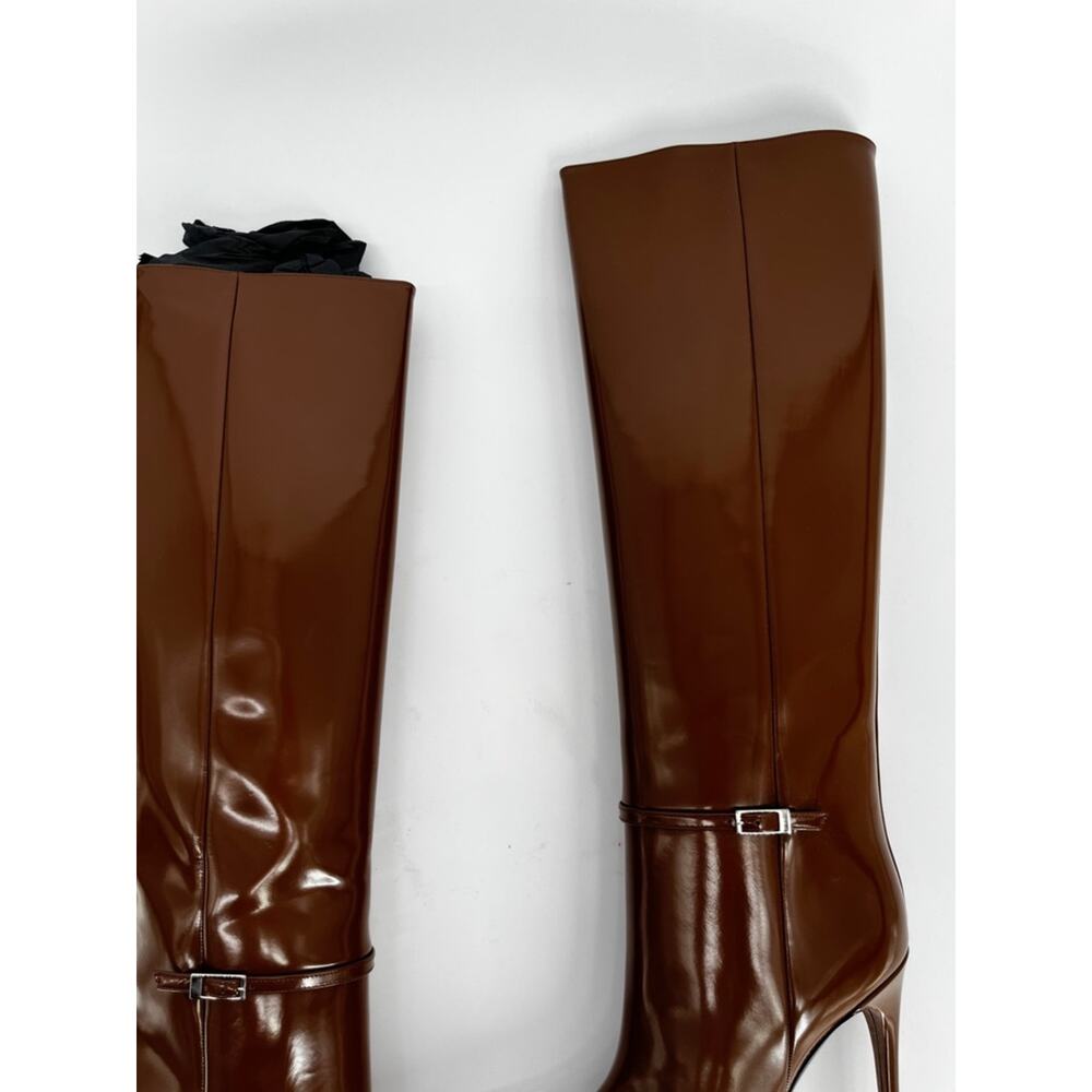 Saint Laurent Vendome 110 Knee High Stiletto Boots Honey - US 8 (EU 38) - Picture 5 of 11